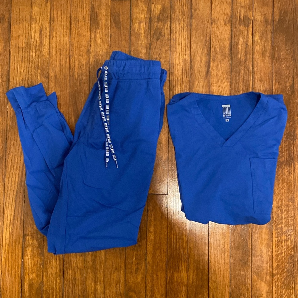 Roth Wear Royal Blue Scrub Set